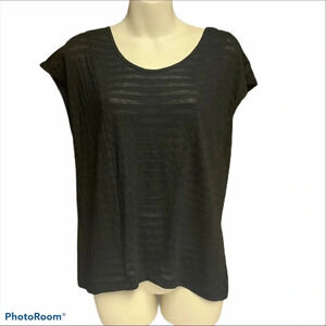 BCBGeneration black semi sheer XS top would fit up